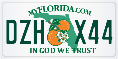 FL license plate DZHX44