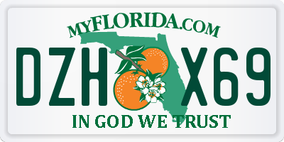 FL license plate DZHX69