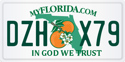 FL license plate DZHX79
