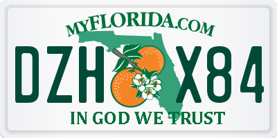 FL license plate DZHX84