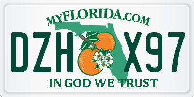 FL license plate DZHX97
