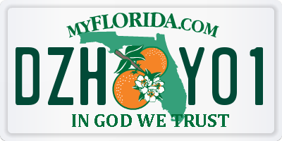 FL license plate DZHY01