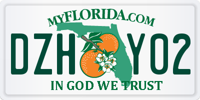 FL license plate DZHY02