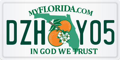 FL license plate DZHY05