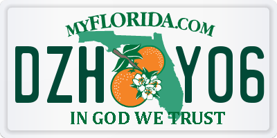 FL license plate DZHY06