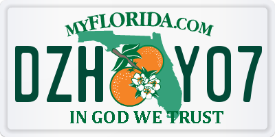 FL license plate DZHY07