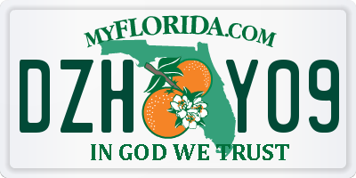 FL license plate DZHY09