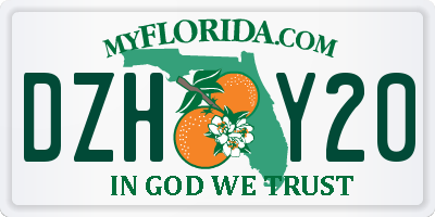 FL license plate DZHY20