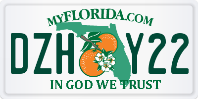FL license plate DZHY22