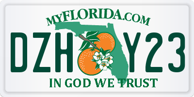 FL license plate DZHY23
