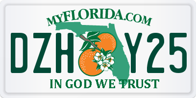 FL license plate DZHY25