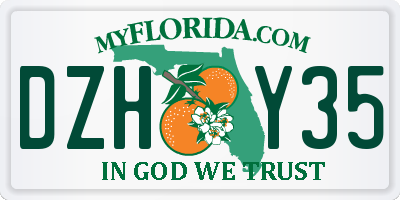 FL license plate DZHY35