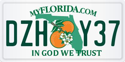 FL license plate DZHY37