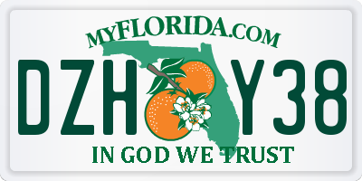 FL license plate DZHY38