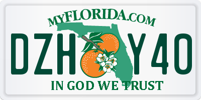 FL license plate DZHY40