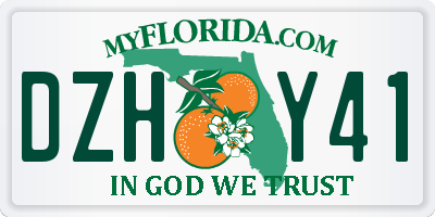 FL license plate DZHY41