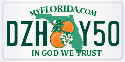 FL license plate DZHY50