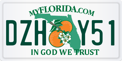 FL license plate DZHY51