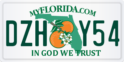 FL license plate DZHY54