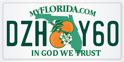FL license plate DZHY60