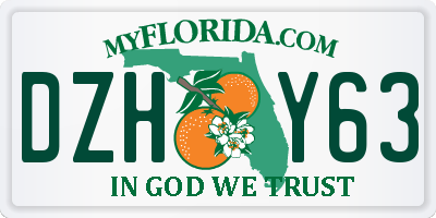 FL license plate DZHY63