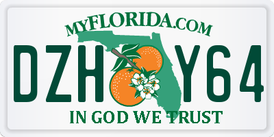 FL license plate DZHY64