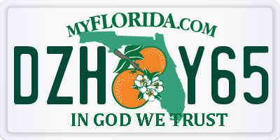 FL license plate DZHY65