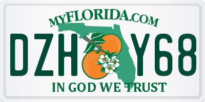 FL license plate DZHY68