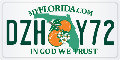 FL license plate DZHY72