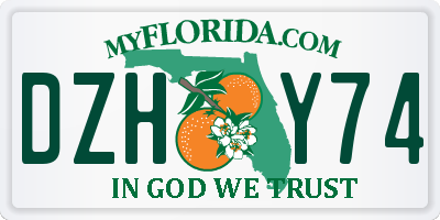 FL license plate DZHY74