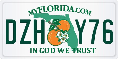 FL license plate DZHY76