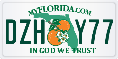 FL license plate DZHY77