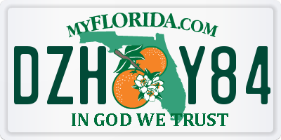 FL license plate DZHY84