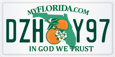 FL license plate DZHY97
