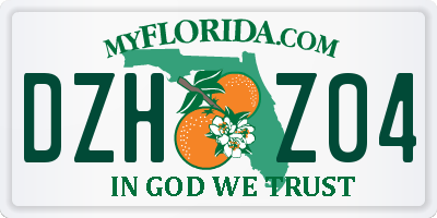 FL license plate DZHZ04
