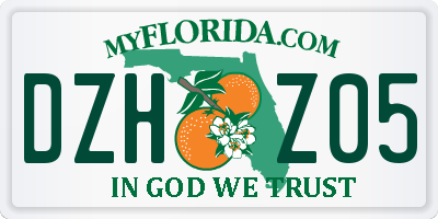 FL license plate DZHZ05