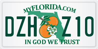 FL license plate DZHZ10