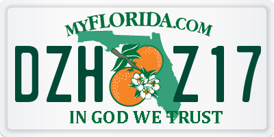 FL license plate DZHZ17
