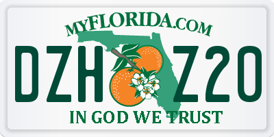 FL license plate DZHZ20
