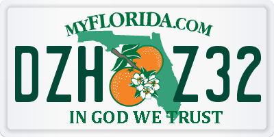 FL license plate DZHZ32