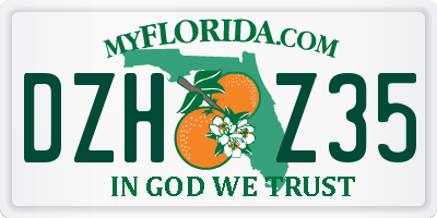 FL license plate DZHZ35