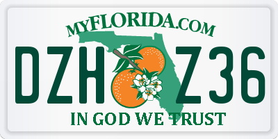 FL license plate DZHZ36