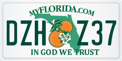 FL license plate DZHZ37