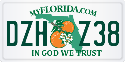 FL license plate DZHZ38