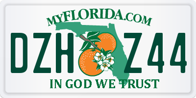 FL license plate DZHZ44