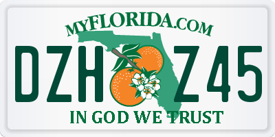 FL license plate DZHZ45