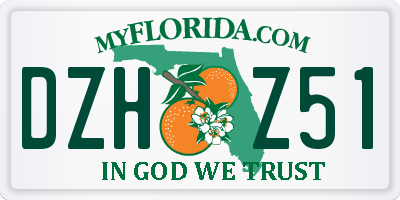 FL license plate DZHZ51