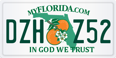 FL license plate DZHZ52