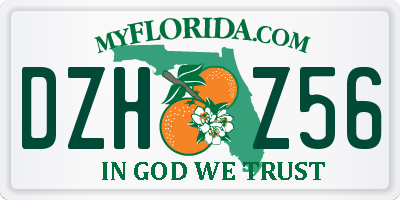 FL license plate DZHZ56