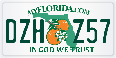 FL license plate DZHZ57